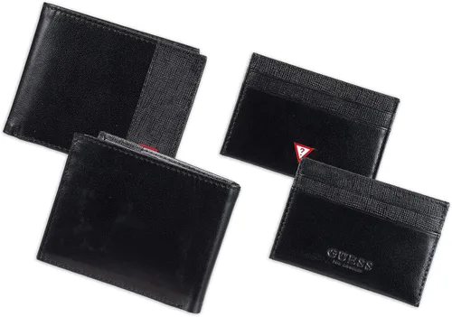 Vista 2 de GUESS Juego de cartera RFID para hombre con plegable delgado y tarjetero
