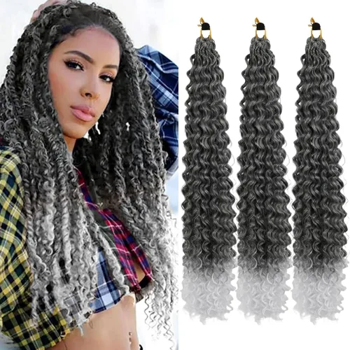 Vista 25 de 3 trenzas de ganchillo Passion Twist, cabello sintético preseparado para trenzar de 14 pulgadas, 3 paquetes de cabello trenzado pretrenzado