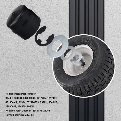 Vista 2 de 532009040 9040H Kit de conversión de buje de rueda delantera a rodamiento para Craftsman Poulan AYP Husqvarna 532124959 121748X 121749X 12000029
