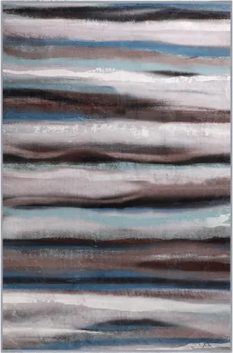 Vista 174 de Alfombra abstracta de 3 x 5 para sala de estar, dormitorio, entrada, color azul