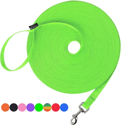 Vista 19 de Hi Kiss Correa de Entrenamiento de Obediencia y Agilidad para Perros/Cachorros - 15 pies 20 pies 30 pies 50 pies 100 pies - Ideal para Jugar