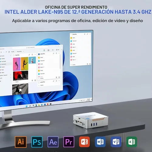 Vista 7 de KAMRUI GK3Plus Mini PC Alder Lake N95(hasta 3.4GHz) 16GB RAM 1TB M.2 SSD
