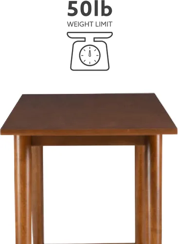 Vista 18 de Linon Melissa Mid-Century - Mesa consola moderna de nogal