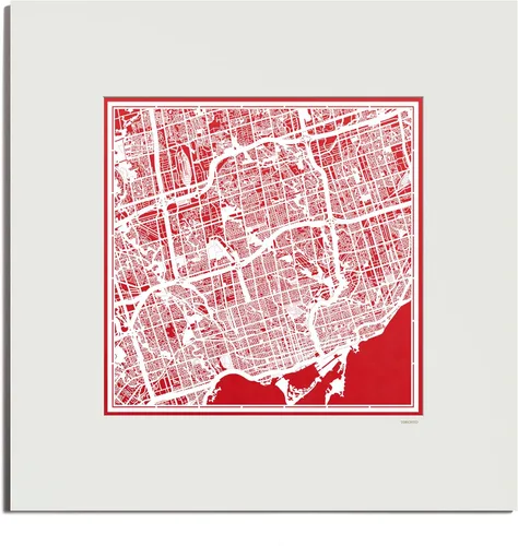 Vista 182 de O3 Design Studio San Diego, CA Paper Cut Map Matted Grey 20x20 in Paper Art