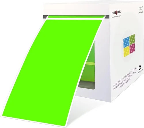 Vista 34 de PARLAIM 5 x 3 pulgadas Rectángulo de colores pegatinas de inventario, 1000 unidades de 4 rollos de etiquetas adhesivas cuadradas para cajas móviles