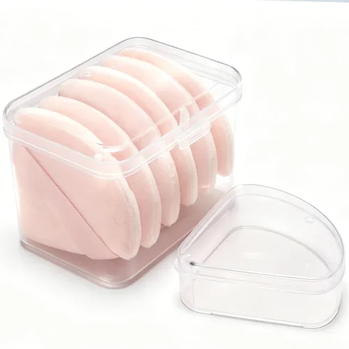 Vista 9 de Ocim 6 piezas de esponjas para polvo facial, esponjas de terciopelo suaves y triangulares para maquillaje, esponjas prensadas, esponjas aplicadoras