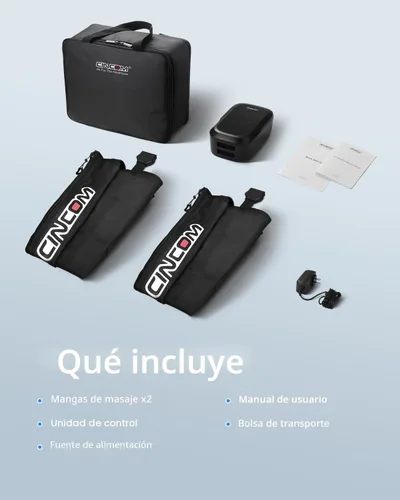 Vista 5 de Sistema de recuperación de compresión de aire inalámbrico CINCOM Botas de masajeador de piernas para circulación, dispositivo de compresión