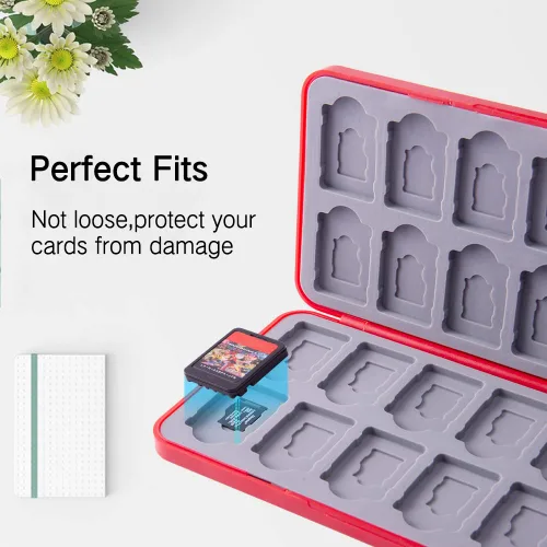 Vista 70 de PERFECTSIGHT Switch Game Case Compatible with Nintendo Switch Game Holder for Switch OLED/ Lite Game Card Case Cartridge with 24 Slots Game Card