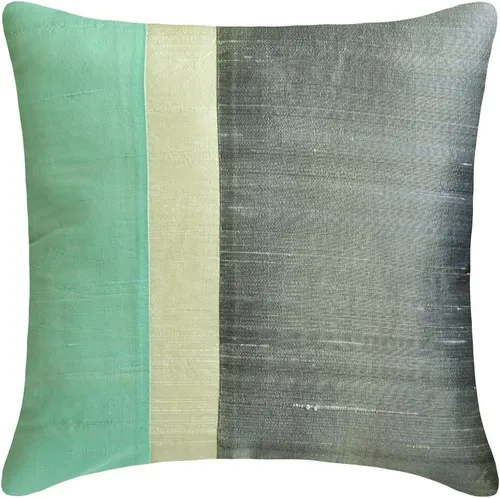 Vista 19 de Fabric Mart Direct Funda de cojín para sofá, fundas de cojín decorativas de color verde y gris, de 12 x 12 pulgadas, almohadas de retazos de bloques