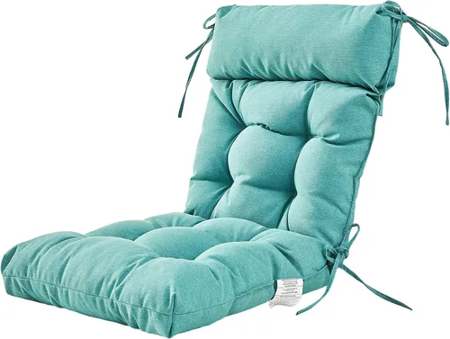 Vista 8 de ARTPLAN Cojín para Silla de Exterior Adirondack, Cojín de Patio para Todo Clima, Almohada Acolchada de Mimbre para Muebles de Patio, Gris