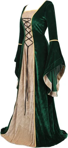 Vista 116 de Kranchungel - Vestidos renacentistas de estilo medieval/irlandés/campesino para mujer; disfraz de hada, para bailes