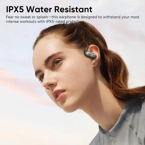 Vista 10 de BUGANI Auriculares de oreja abierta, auriculares inalámbricos Bluetooth 5.4 con tiempo de reproducción de 60 horas, micrófono con cancelación