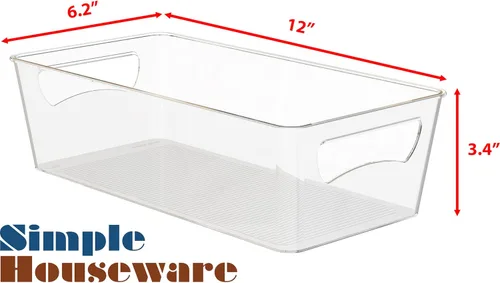 Vista 2 de Simple Houseware Organizador de latas de cocina transparente para gabinete/despensa/refrigerador/congelador/refrigerador para gabinete, despensa