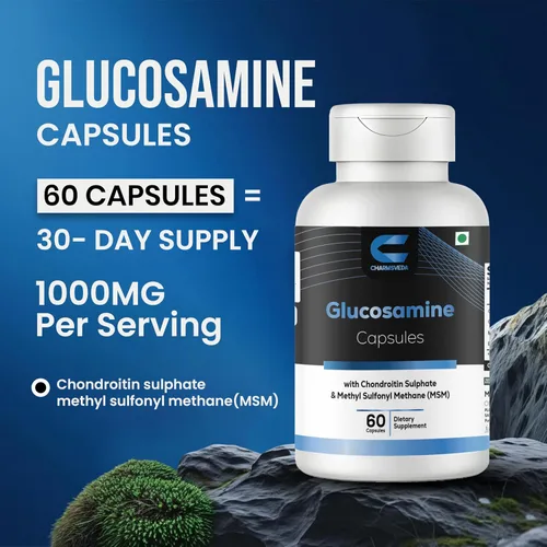 Vista 2 de Cápsulas de glucosamina con condroitina y MSM - Apoya la salud de las articulaciones y los músculos, el bienestar general y el apoyo inmunológico*