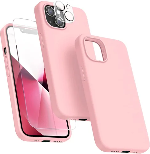Vista 17 de Dssairo Funda 5 en 1 Diseñada para iPhone 13, con Paquete de 2 Protectores de Pantalla, Paquete de 2 Protectores de Lente de Cámara, Funda Verde
