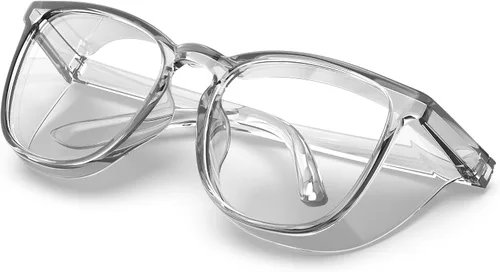 Vista 11 de Lentes de seguridad elegantes, lentes protectores transparentes antivaho y antiarañazos para hombres y mujeres