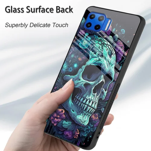 Vista 301 de Funda para Motorola Moto Edge 2022, cubierta trasera de vidrio templado con protector de pantalla, funda protectora a prueba de golpes para Motorola