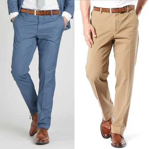 Vista 4 de CHAOREN Cinturón de vestir para hombre, 2 unidades, cinturón de cuero de 1 18 pulgadas para hombre, compañero perfecto para zapatos de vestir