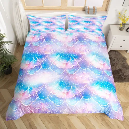 Vista 23 de Funda nórdica de mármol rosa tamaño individual para mujeres adultas y niñas con temática de arte abstracto Juego de ropa de cama