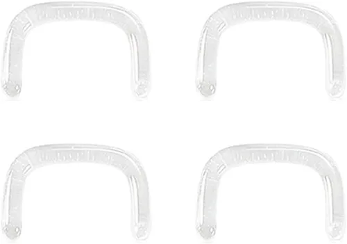 Vista 9 de 4 piezas de retenedor de tabique de vidrio 16G 14G 12G 10G 8G, 2 piezas negro y 2 piezas transparente en forma de U con anillos en O para trabajo