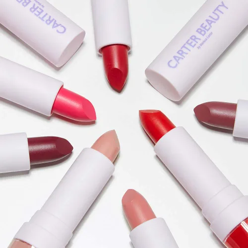 Vista 4 de Carter Beauty Word of Mouth - Lápiz labial mate de terciopelo, Katie para mujer, lápiz labial de 0.16 onzas