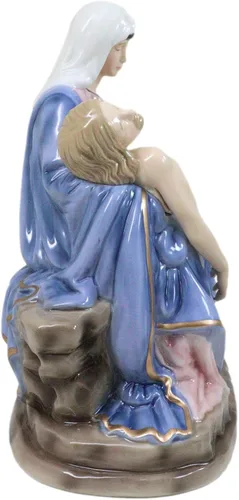 Vista 5 de Ebros Gift Figura de porcelana de porcelana de hueso Michelangelo Vaticano Reproducción de La Pieta de 9 pulgadas de alto, la Santa Madre con Jesús