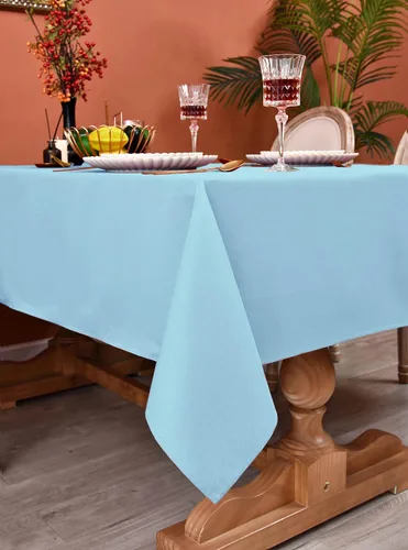 Vista 3 de MEANMOY Mantel cuadrado de poliéster lavable, resistente al agua y a las manchas, de 210 GSM, de 54 x 54 pulgadas, mantel de mesa rectangular sin