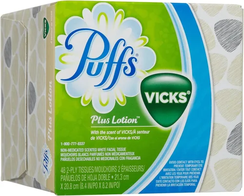 Vista 7 de Puffs Plus Lotion - Pañuelos faciales, cubo, 6 cajas (56 unidades cada una)
