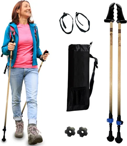 Vista 35 de York Nordic Motivator - Bastones de caminata para equilibrio y rehabilitación - Agarres de estabilidad patentados - Ligeros, ajustables y plegables