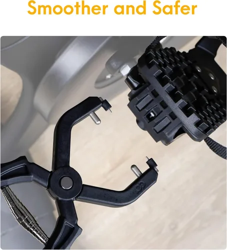 Vista 6 de Venzo Clips para dedos de bicicleta para bicicleta, adaptadores de pedal de bicicleta de ejercicio para interiores, compatible con pedal