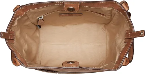 Vista 5 de Frye Hobo de cuero con cremallera de caña Naranja