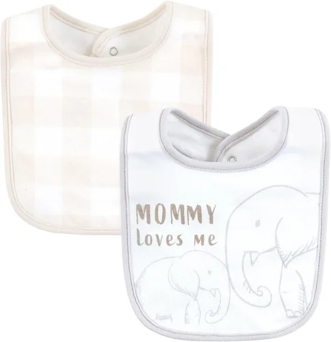 Vista 252 de Hudson Baby Conjunto de babero y calcetines unisex de algodón para bebé