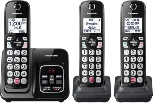 Vista 12 de Panasonic - Teléfono inalámbrico con contestador automático, Link2Cell Bluetooth para el hogar, asistente de voz y bloqueo avanzado de llamadas