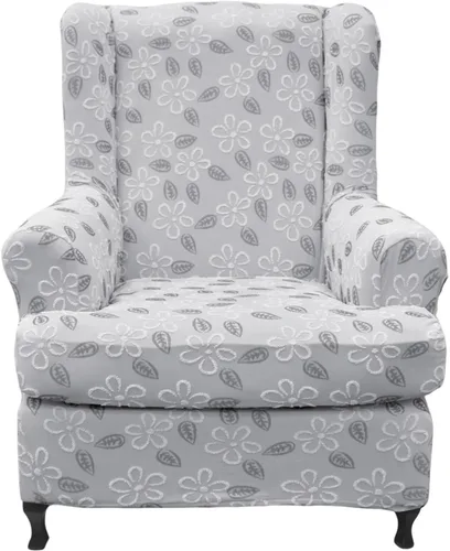 Vista 20 de Eco-Ancheng Fundas para silla con respaldo de ala, 2 piezas, fundas elásticas para silla con respaldo de ala, fundas para sillón con respaldo