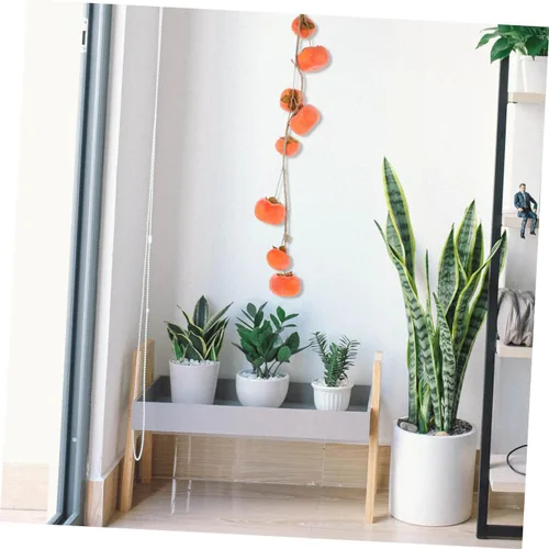 Vista 5 de IMIKEYA Colgante decorativo de caqui de fruta naranja Rtificial para el hogar vívido de Acción de Gracias Dec