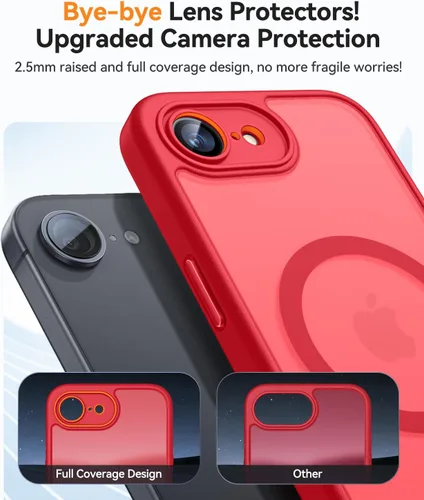 Vista 190 de CANSHN Funda magnética compatible con iPhone Air (6.5 pulgadas), mejorada [protección completa de la cámara] [compatible con Magsafe]