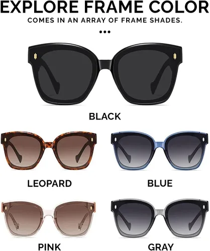 Vista 7 de Bonazzo - Gafas de sol de acetato de gran tamaño polarizadas con protección UV, modelo de moda, diseño de estilo moderno