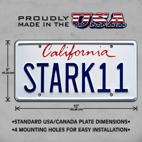 Vista 4 de Iron Man Tony Stark Matrículas estampadas de metal
