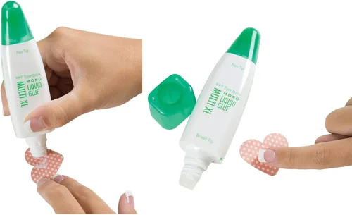 Vista 6 de Tombow 52195 Pegamento líquido MONO Multi XL, 1.76 onzas cada uno, paquete de 10. Tamaño económico, pegamento multiusos con dispensador de doble