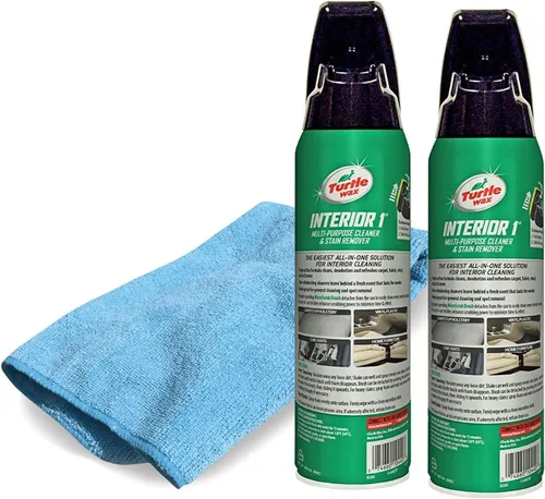 Vista 2 de Turtle Wax T440R2W OXY Interior 1 limpiador multiusos y removedor de manchas, 18 onzas (paquete de 2) con toalla de microfibra