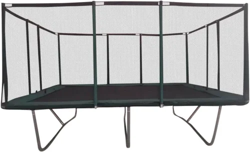 Vista 8 de Trampolín Rectangular Happy Trampoline Pro - Resistente de Servicio Pesado con Capacidad de Salto de 750 libras y Cerramiento de Red - Grande