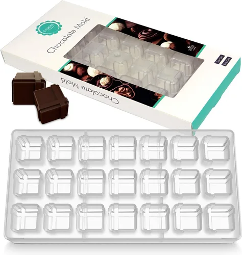 Vista 3 de O'Creme Molde de policarbonato transparente para chocolate, 1 pieza, molde transparente para caramelos, hemisferio 2.480 in, 6 cavidades
