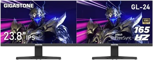 Vista 3 de Gigastone Monitor de luz trasera LED IPS de 24 pulgadas, paquete de 2 unidades de 100 Hz FHD 1920 x 1080, 178° WideView, sin marco, monitor dual
