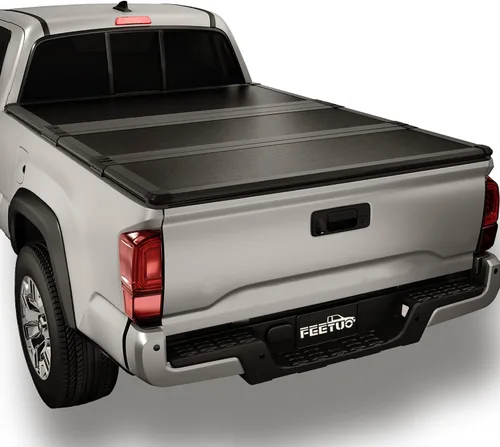 Vista 11 de FRP Cubierta rígida de tres pliegues para cama de camioneta para 2015-2025 Chevy Colorado/GMC Canyon, cama de 6.2 pies (74")