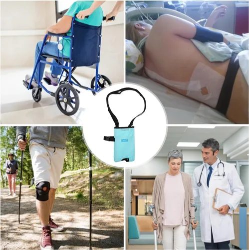 Vista 8 de Healifty Funda de catéter con bolsa de drenaje urinario Bolsa de drenaje de bilis para pacientes ancianos mayores 50.7 fl oz