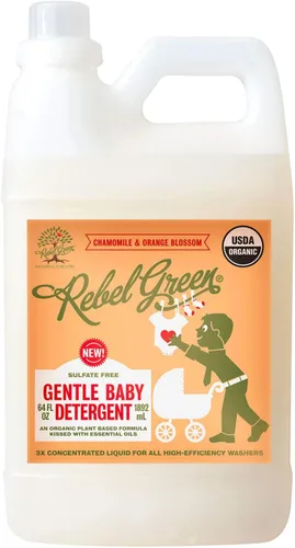 Vista 17 de Rebel Green Detergente orgánico para ropa para bebé, jabón natural para ropa, detergente líquido para ropa, detergente suave para ropa, aroma