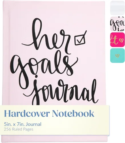 Vista 8 de WORLD TRAVELER Cuaderno inspirador de tapa dura, diario de citas para mujer, cuaderno plano de piel sintética "The Future is Bright", colección