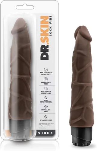 Vista 10 de Blush Dr. Skin Cock Vibe #1: Consolador vibrador largo de 9 pulgadas ~ Vibrador silencioso de múltiples velocidades de 2 pulgadas de ancho ~ Beige