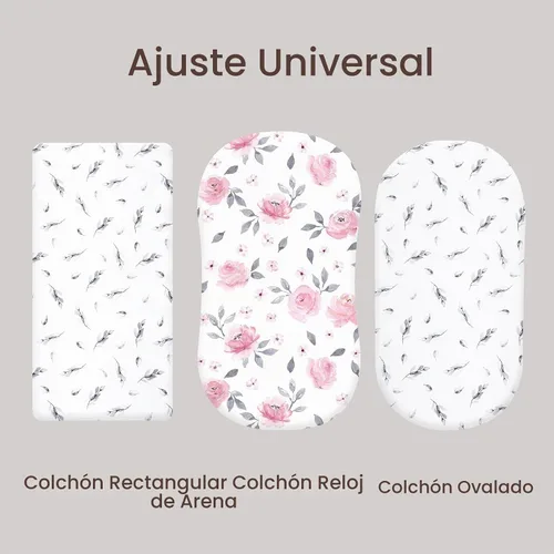 Vista 3 de PHF Juego de 2 sábanas de moisés 100% algodón, suaves, transpirables, cómodas, para bebés, niñas y niños, sábanas de alta calidad que se adaptan a