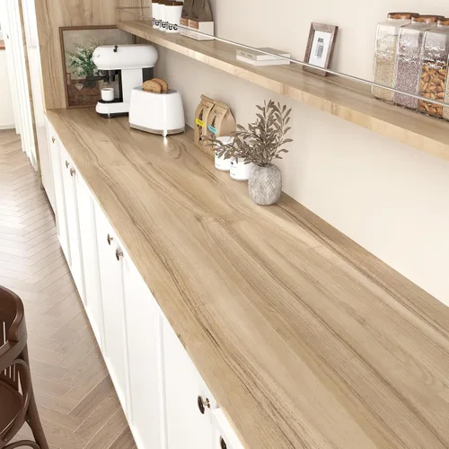 Vista 4 de Papel de contacto de grano de madera Papel tapiz ligero para Madera clara